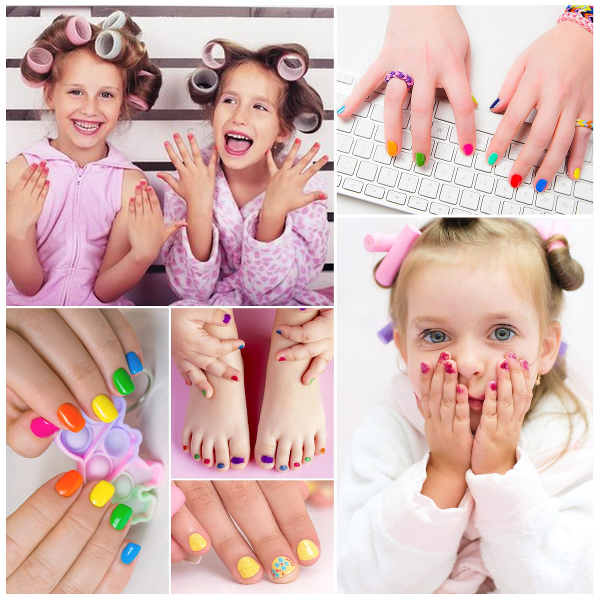 wakaniya child applying polish highlighting fast-dry convenience