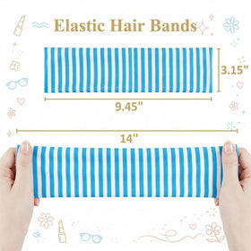 Waliah flatlay of six striped headbands arranged to show color choices