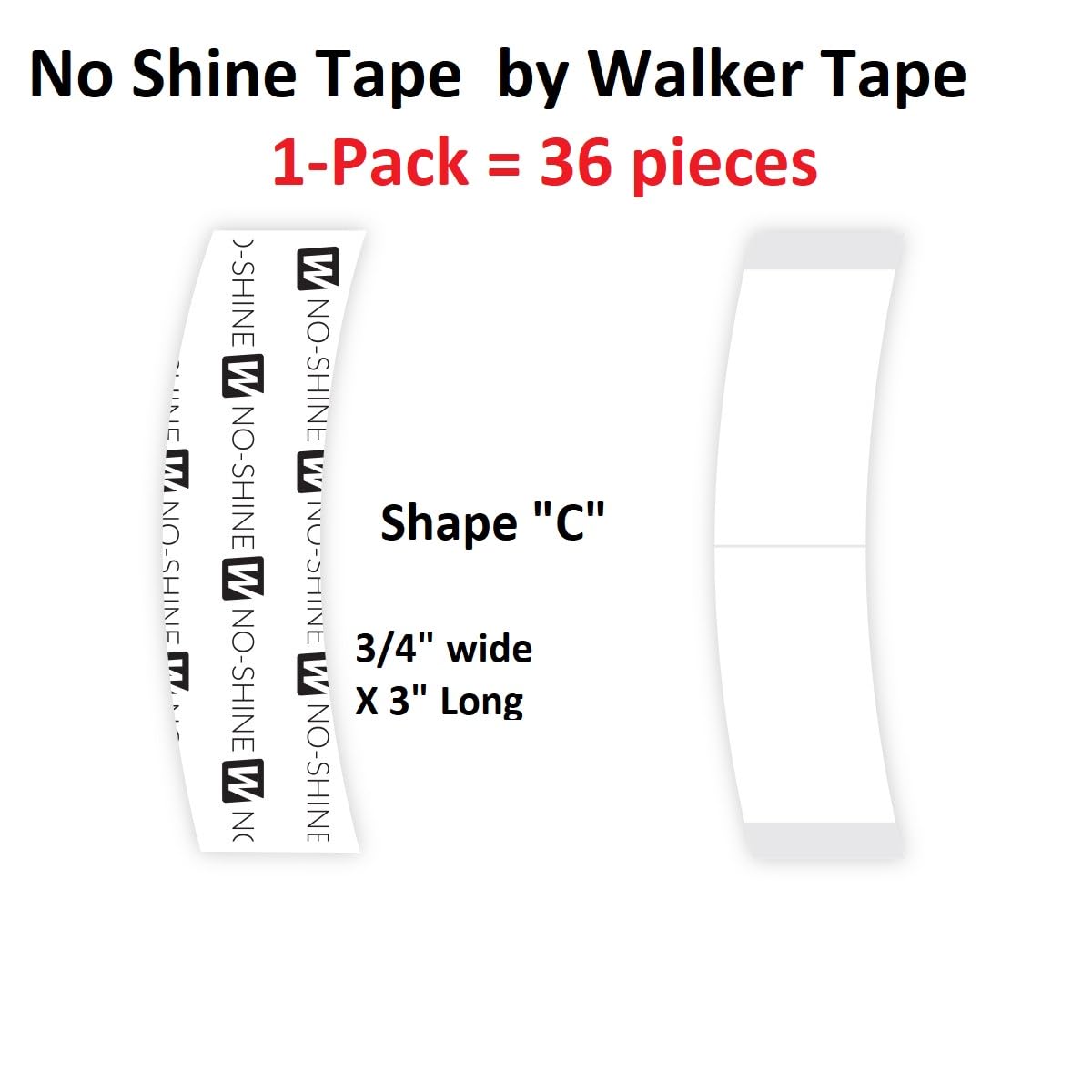 Walker Tape adhesive close-up showing matte no-shine texture for discreet wear