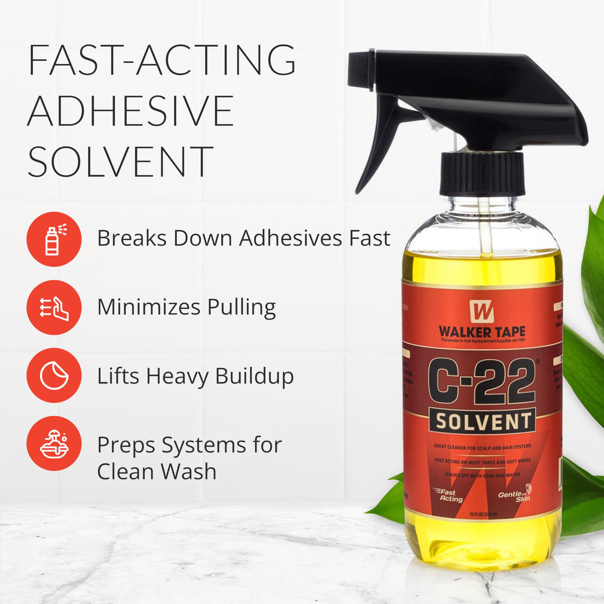 Walker Tape C-22 spray nozzle close-up demonstrating precise application control