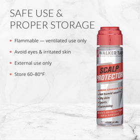Walker Tape bottle beside a ruler showing 1.4 fl oz size for travel and convenience