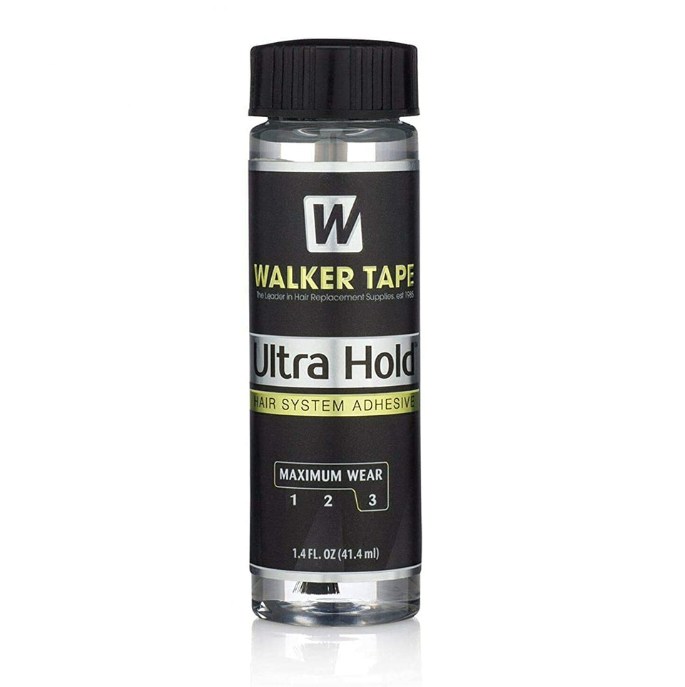 Walker Tape Ultra Hold front packaging showing product bottle and label, reliable multi-week hold
