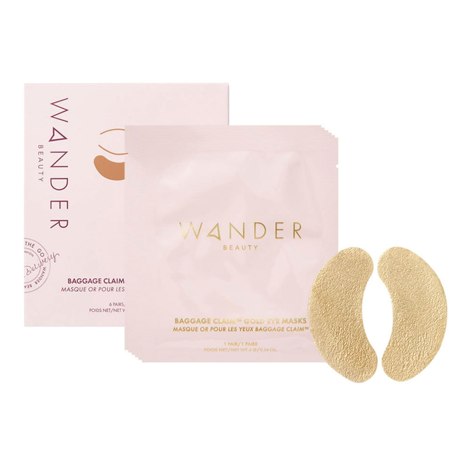 Wander Beauty front packaging showing six pairs and brightening benefits