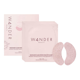 Wander Beauty front pouch showing product packaging and benefits clearly