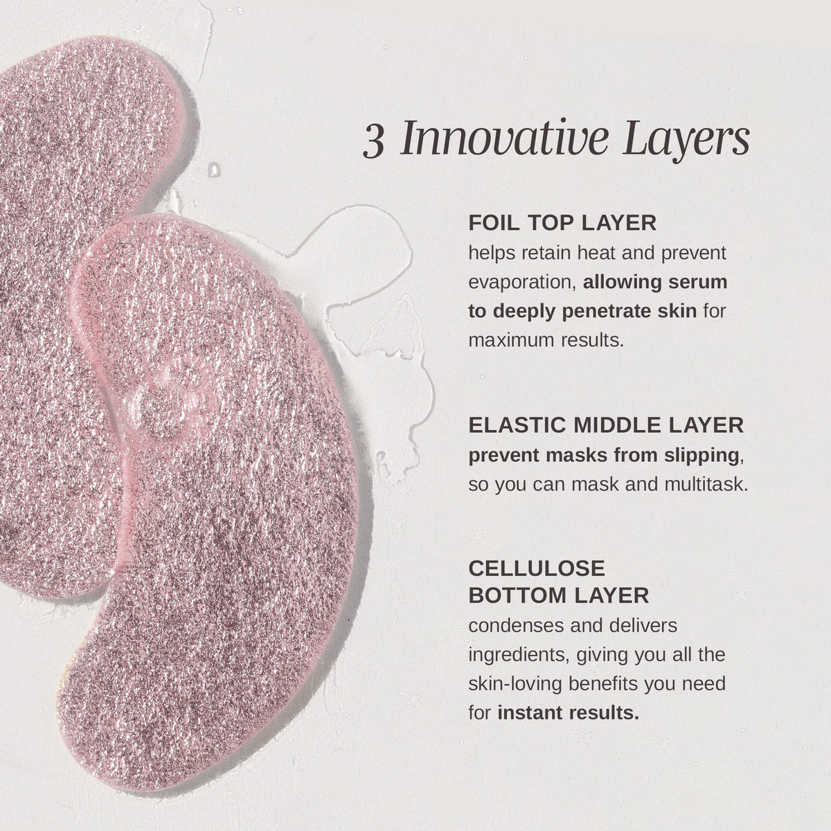 Wander Beauty close-up of rose gold patch texture highlighting luxury finish