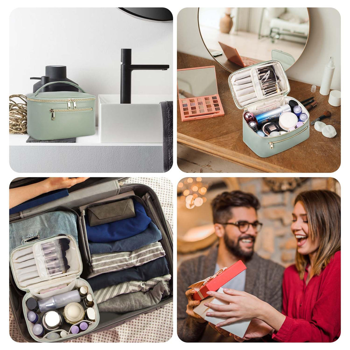 Wandering Nature on bathroom vanity, stylish organization for routines