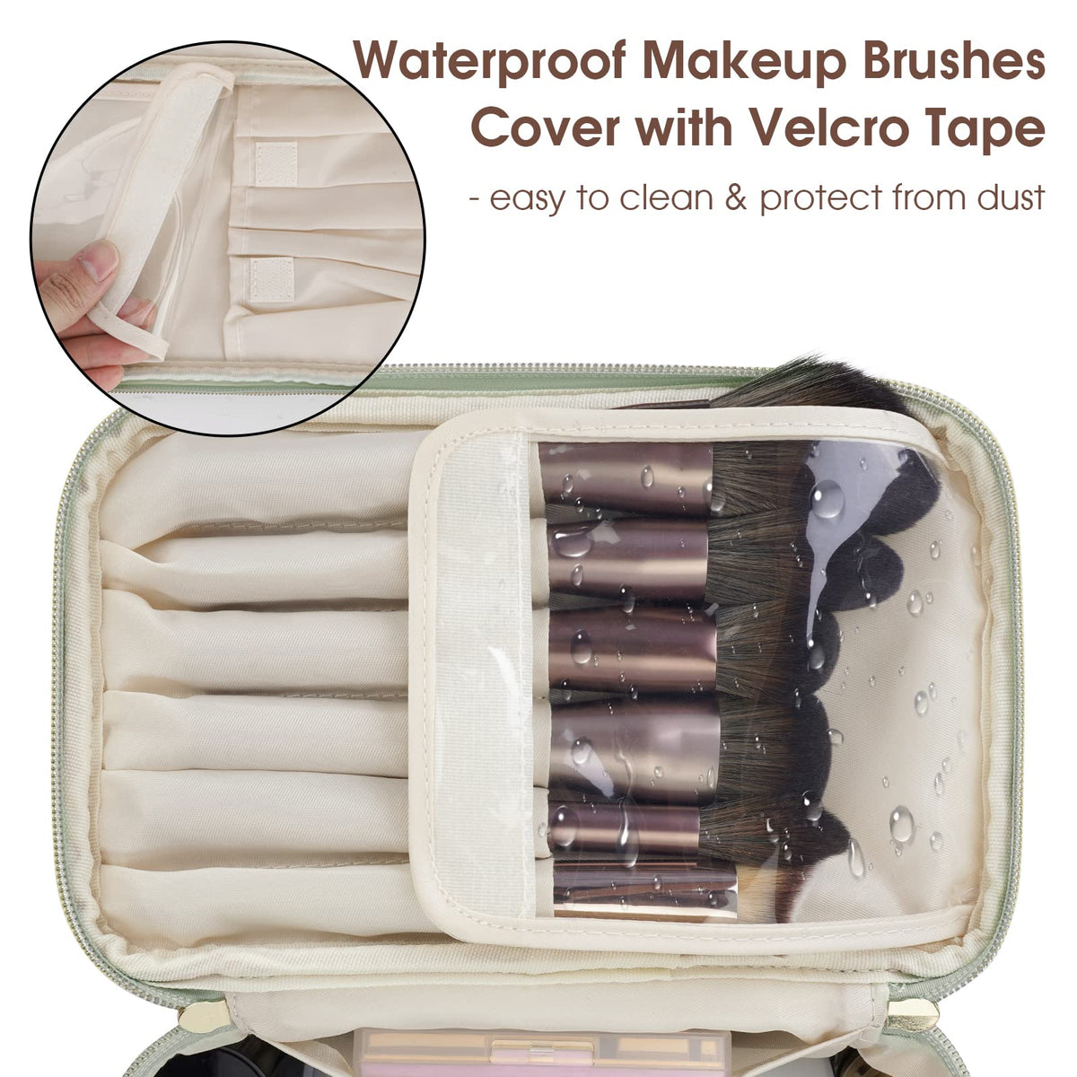 Wandering Nature open top showing brush compartment, protects brushes