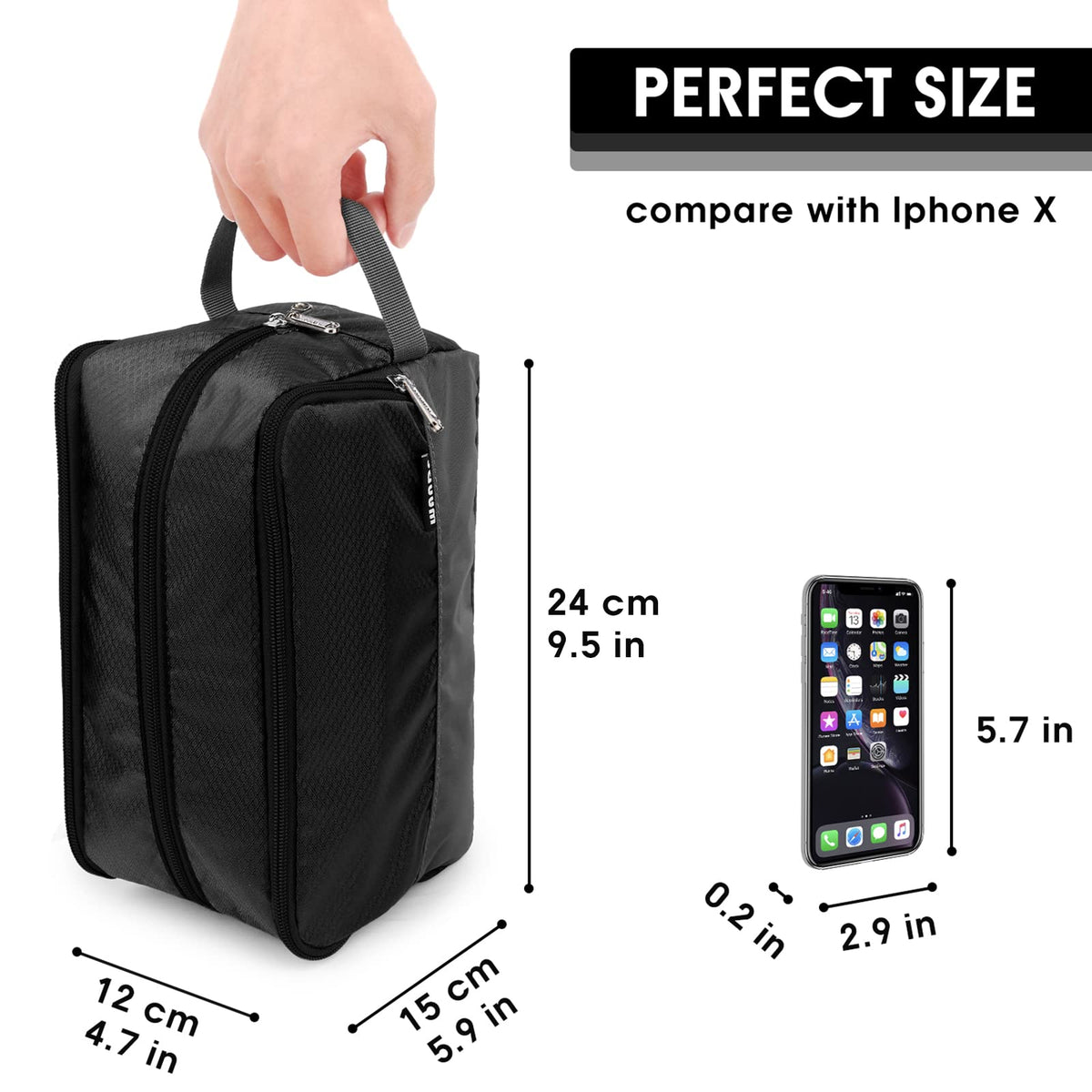 WANDF open main compartment with organized bottles visible for quick packing