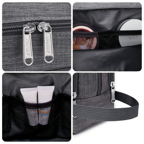 WANDF toiletry bag side handle hanging frees counter space and improves access