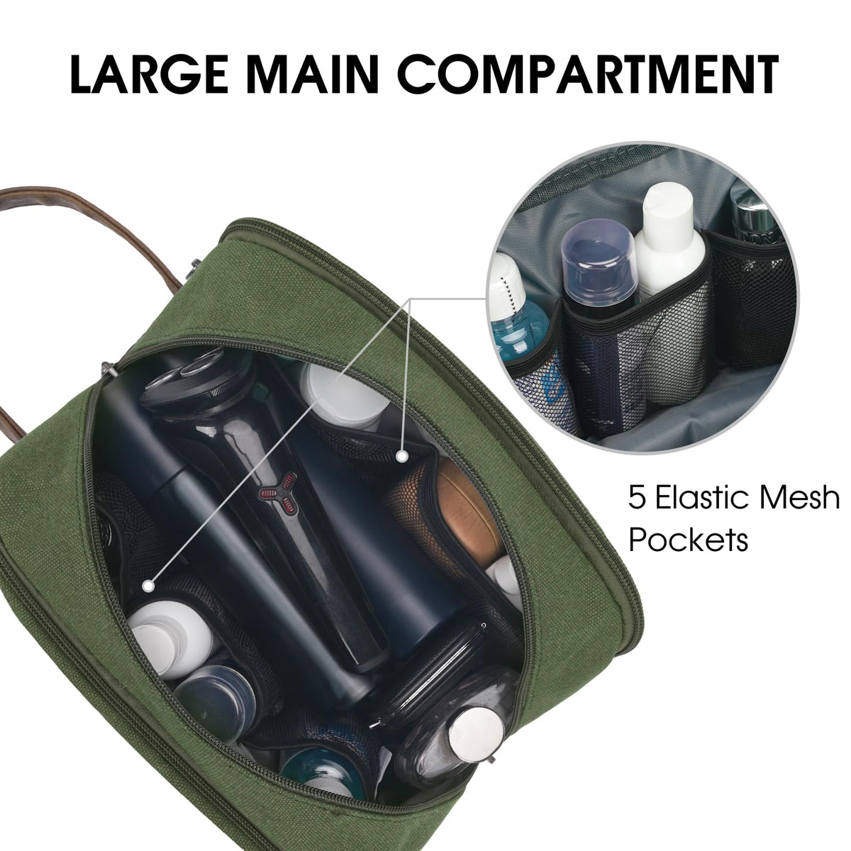 WANDF wide open top access revealing spacious main compartment for quick packing