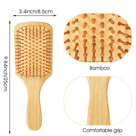Wanmu close-up of rounded bamboo bristles highlighting gentle scalp-safe tips