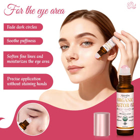 Warmify larger face roller in hand illustrating ergonomic grip and even oil spread benefit