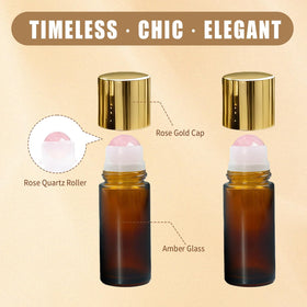 Warmify rose quartz roller close-up displays smooth stone roller and calming feel