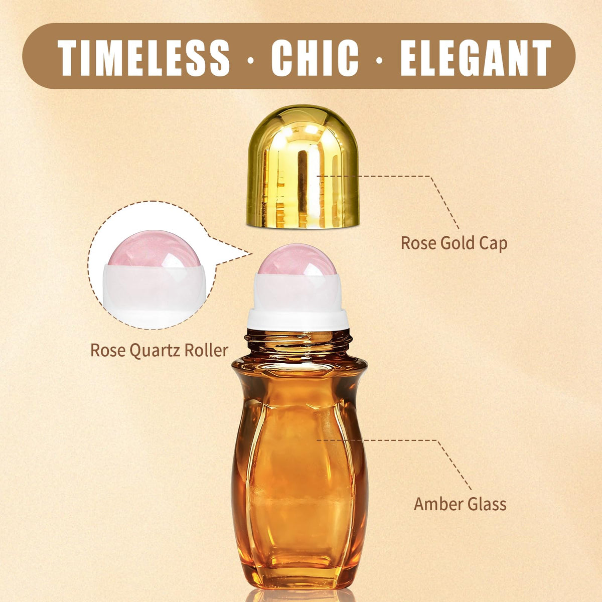 Warmify rose quartz roller close-up highlighting smooth cooling glide