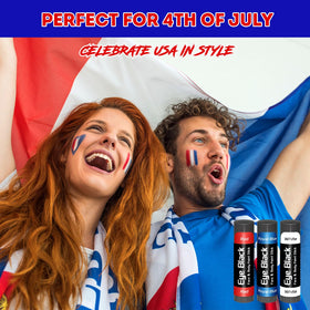 Warmify three stripes in red white blue displaying clear team spirit