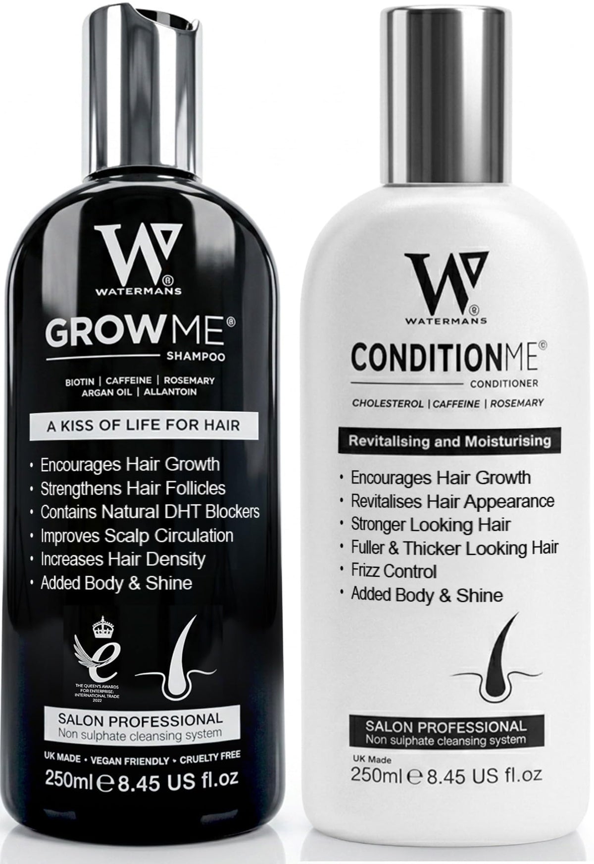 Watermans front duo packaging showing bottles and branding benefit clarity