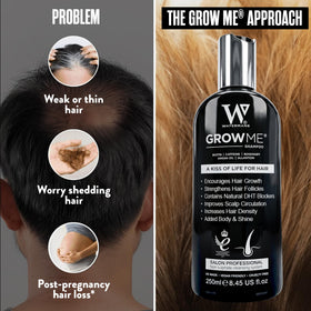 Watermans Grow Me closeup of shampoo texture highlighting creamy formula