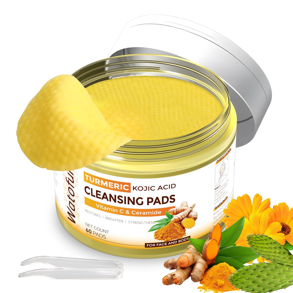 Watofun front jar view showing compact travel-friendly cleansing pads and convenience