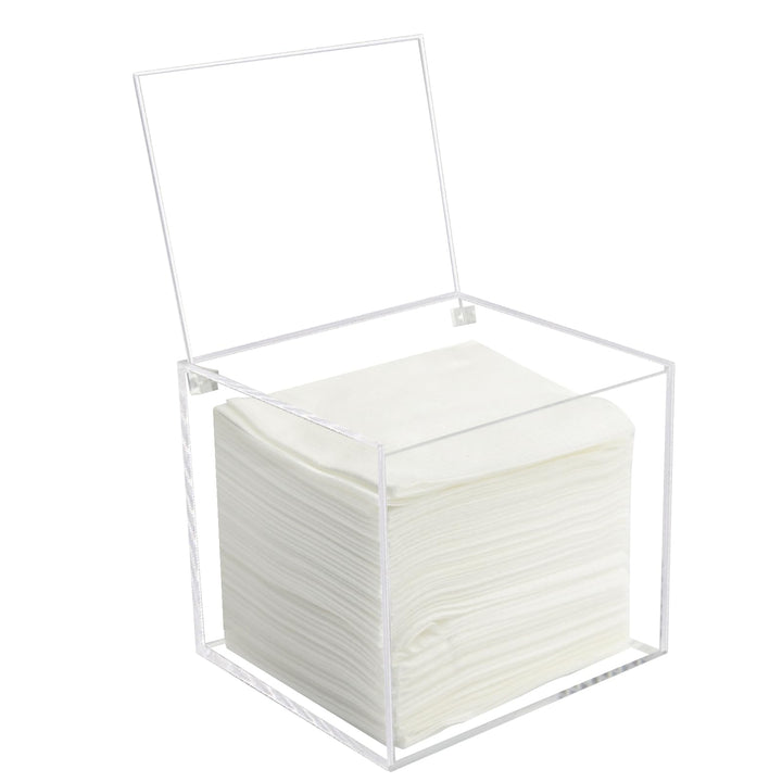 Watpot front view clear holder showing tidy towel storage and easy access