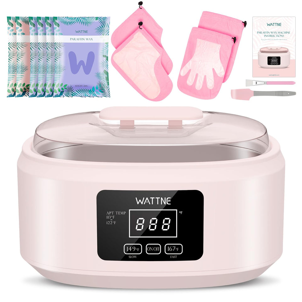 Wattne front view pink warmer showing compact design and easy access for fast treatments