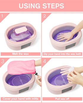 Wattne open basin with melted wax illustrating even heat and large capacity