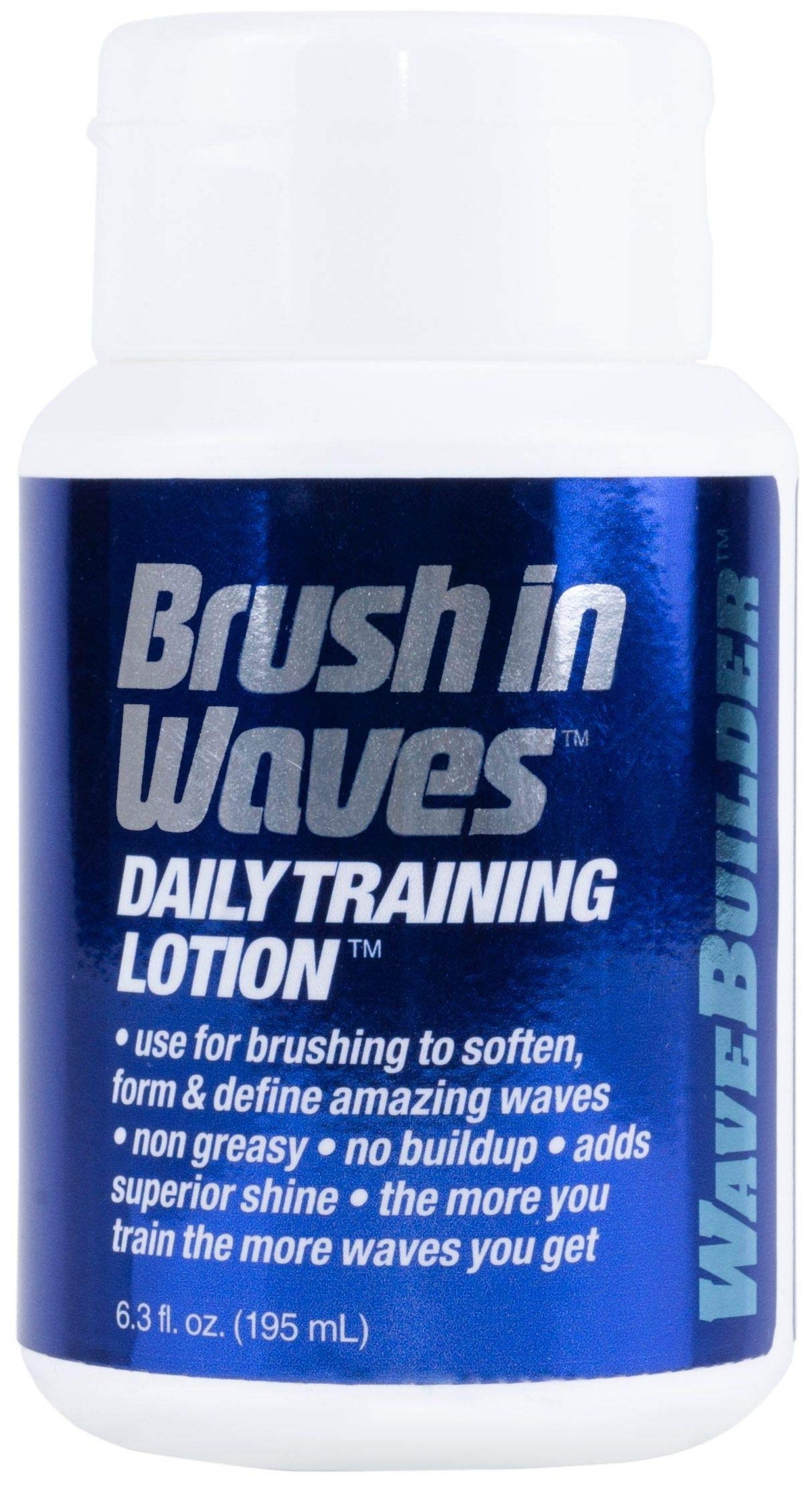 WAVEBUILDER bottle front view showing label and everyday wave benefits
