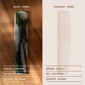 WAVEY comb fine teeth smoothing straight hair for polished styling benefit