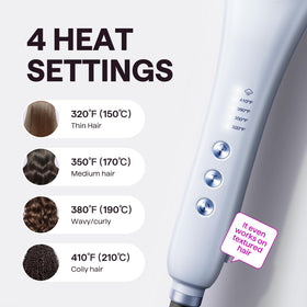 wavytalk brush in use on curly hair delivering faster smoothing and reduced frizz