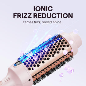 wavytalk close-up of ceramic barrel showing even heat and frizz reduction benefit