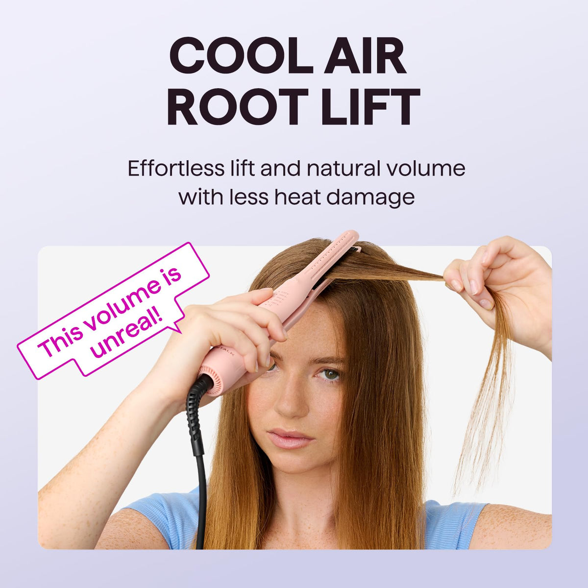 wavytalk temperature control close-up displaying five heat settings for tailored styling