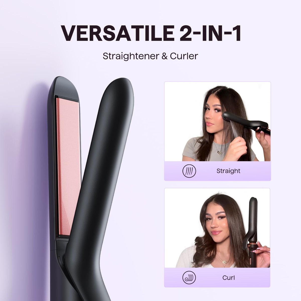 wavytalk curling barrel styling hair to create long-lasting curls benefit
