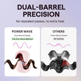 wavytalk dual-barrel in hand demonstrating ergonomic balance and comfortable use