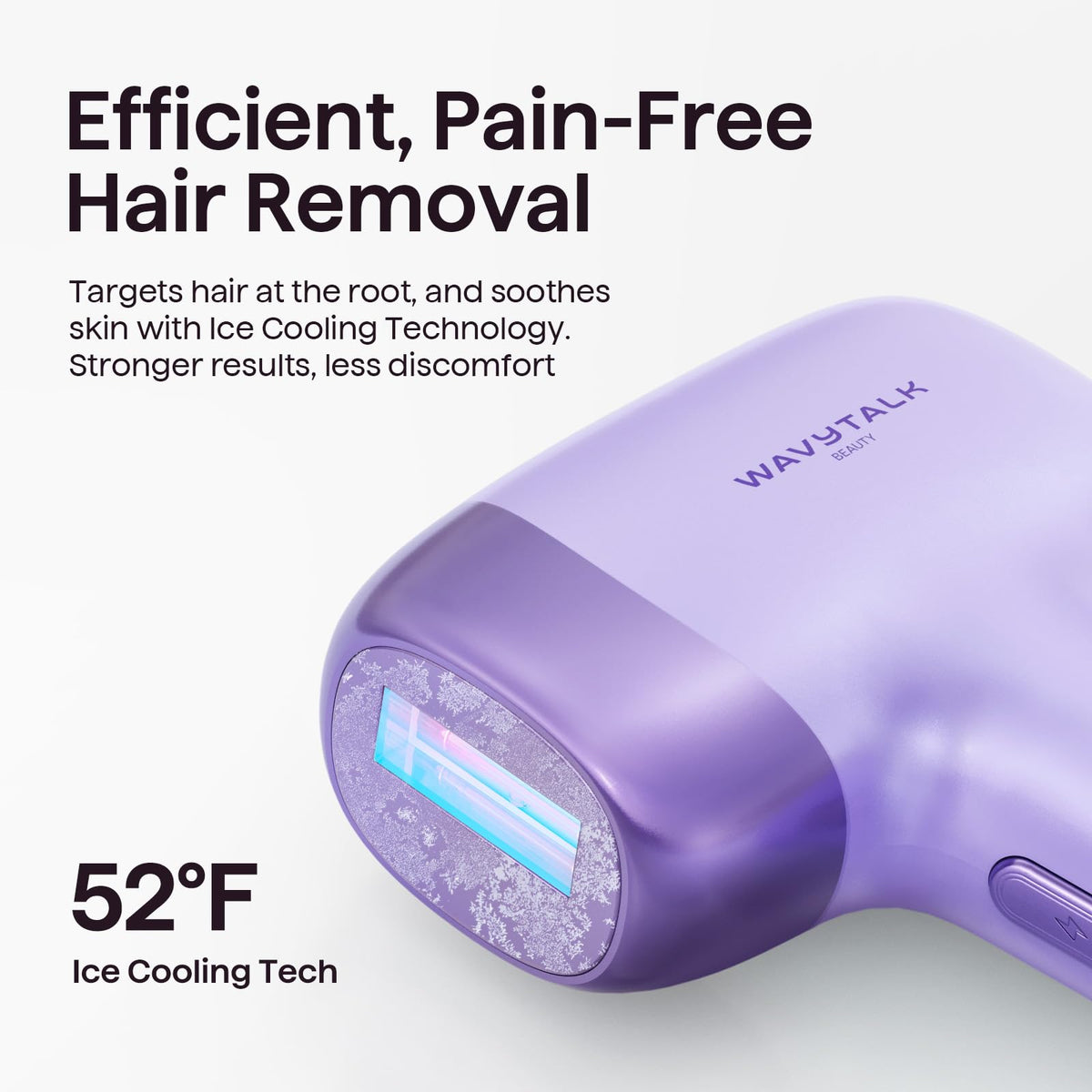 wavytalk applying face mode to cheek for gentle, targeted facial hair care