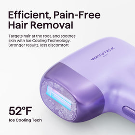 wavytalk applying face mode to cheek for gentle, targeted facial hair care
