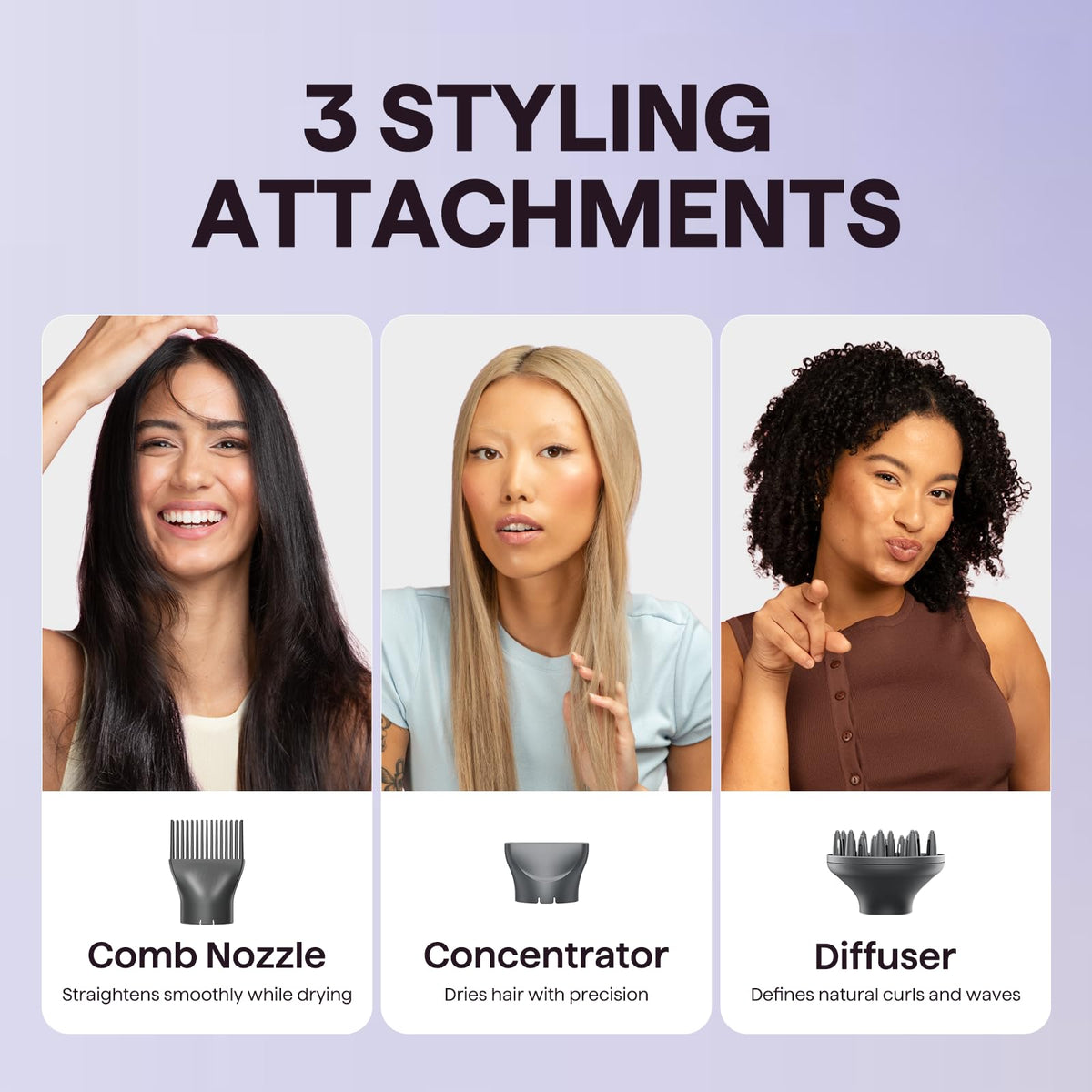wavytalk concentrator nozzle used for precise blowouts and smoother finish benefit