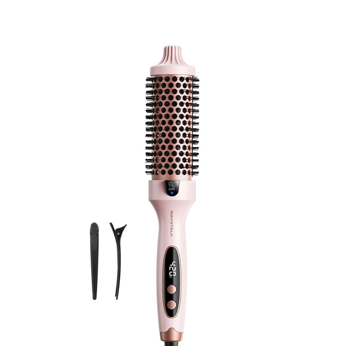 wavytalk front packaging in pink showing product and benefit of portable styling