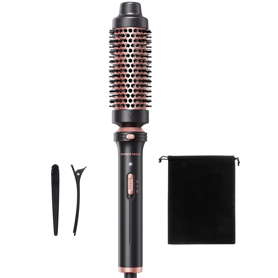 wavytalk front view showing rose gold barrel and handle, highlights professional finish