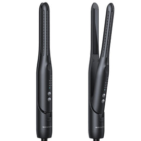 wavytalk front view of pencil flat iron showing compact design and portability