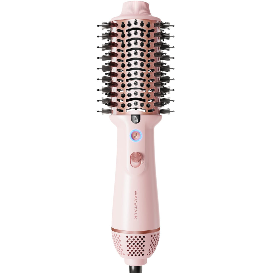 wavytalk front view red brush showing compact design and travel readiness