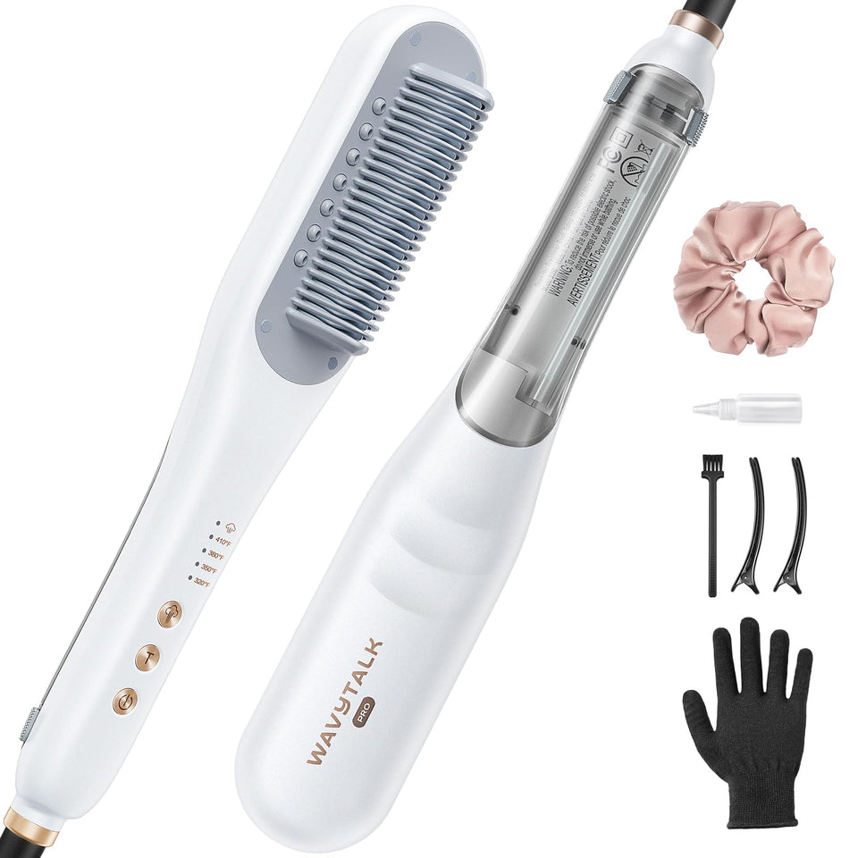 wavytalk front view of Steamline Pro brush showing shape and snag‑free design for easy styling