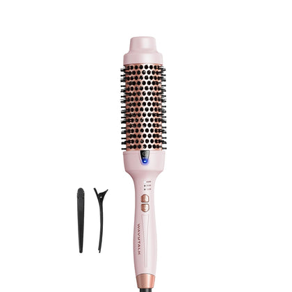 wavytalk front view of thermal brush showing compact design and instant styling benefit