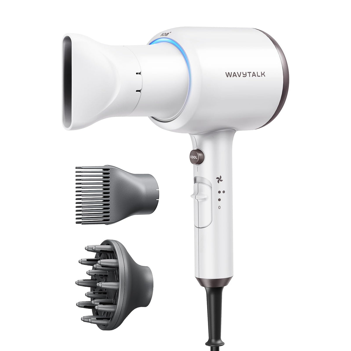 wavytalk front view dryer showing sleek design and fast drying benefit