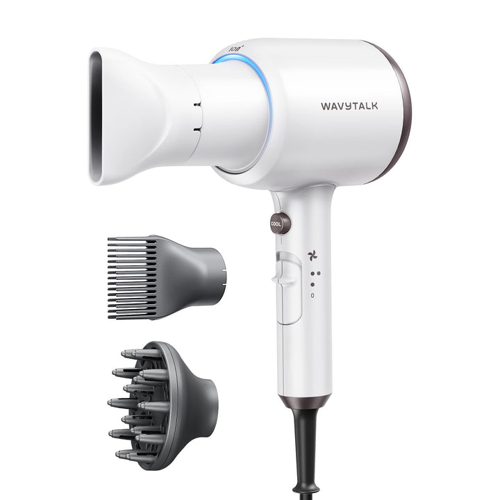 wavytalk front view dryer showing sleek design and fast drying benefit