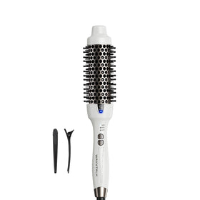 wavytalk front view showing brush shape and ergonomic handle for easy styling