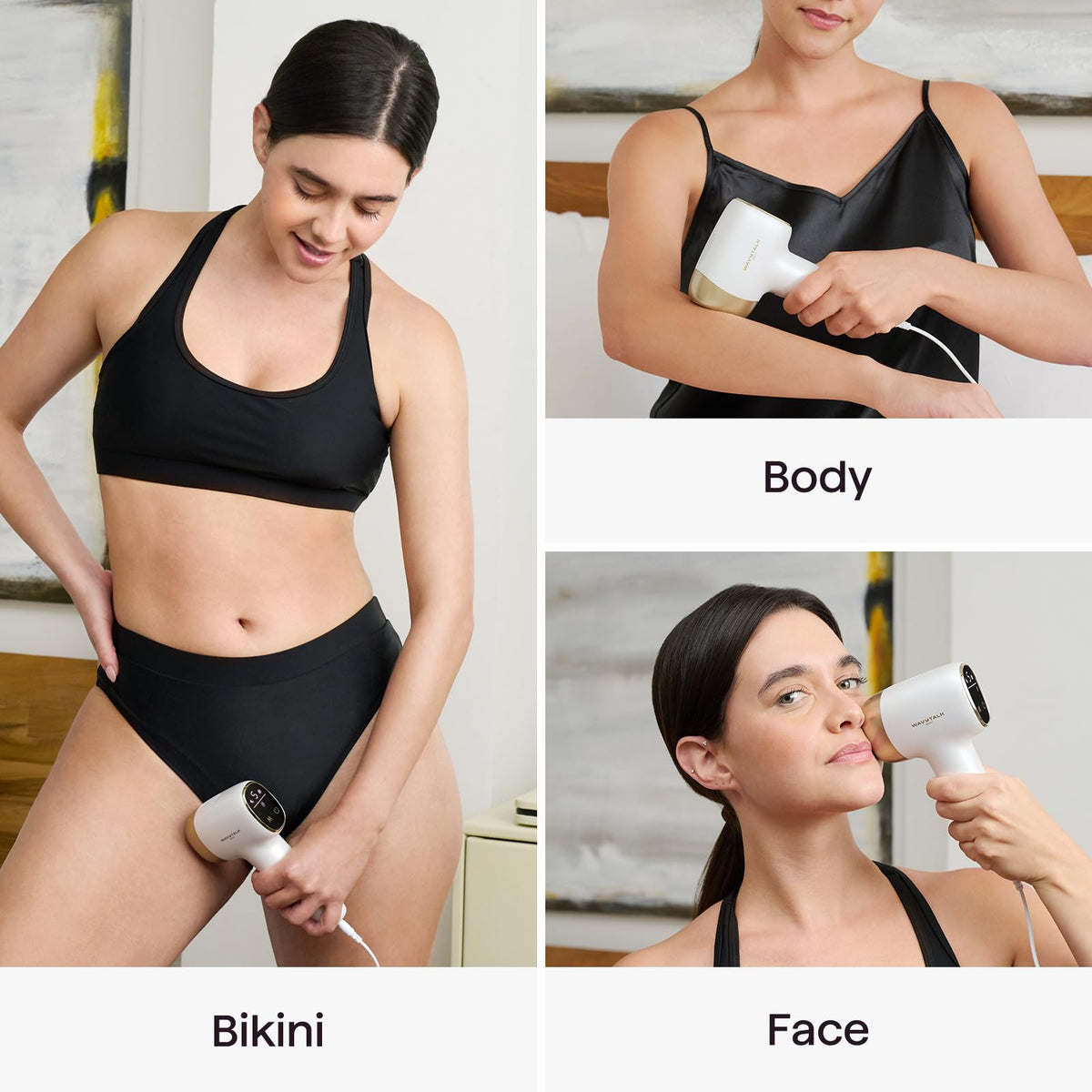 wavytalk full body glide action across leg illustrating fast, consistent treatments