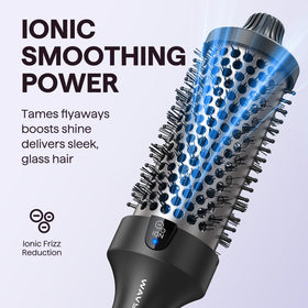 wavytalk detail of elongated heated bristles that grip hair and reduce brushing passes