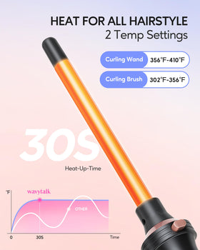 wavytalk heated round brush in hand creating volume and smoother hair