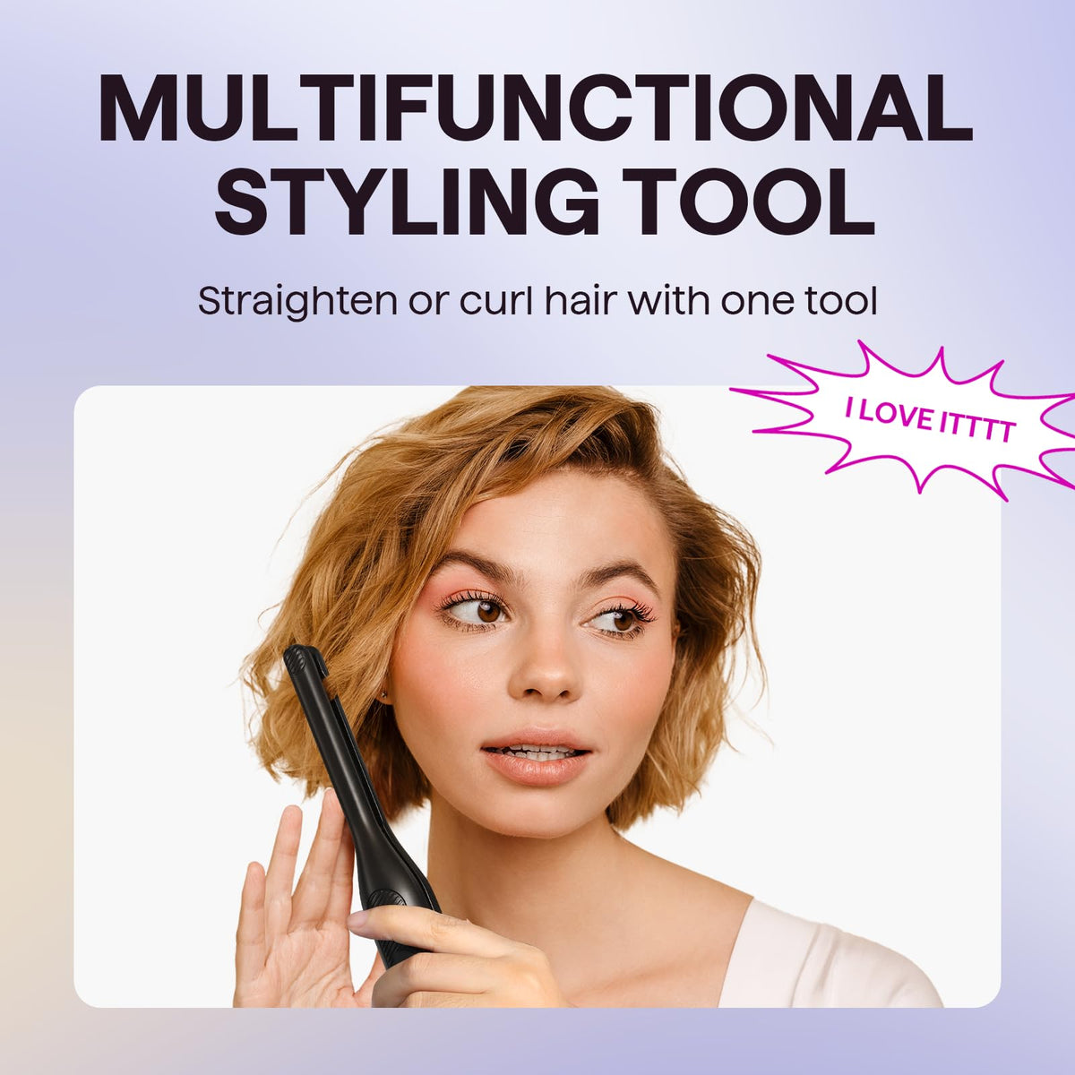 wavytalk styling bangs and edges demonstrating precise reach and neat results