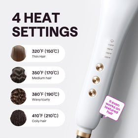 wavytalk brush in use on curly hair delivering faster smoothing and reduced frizz