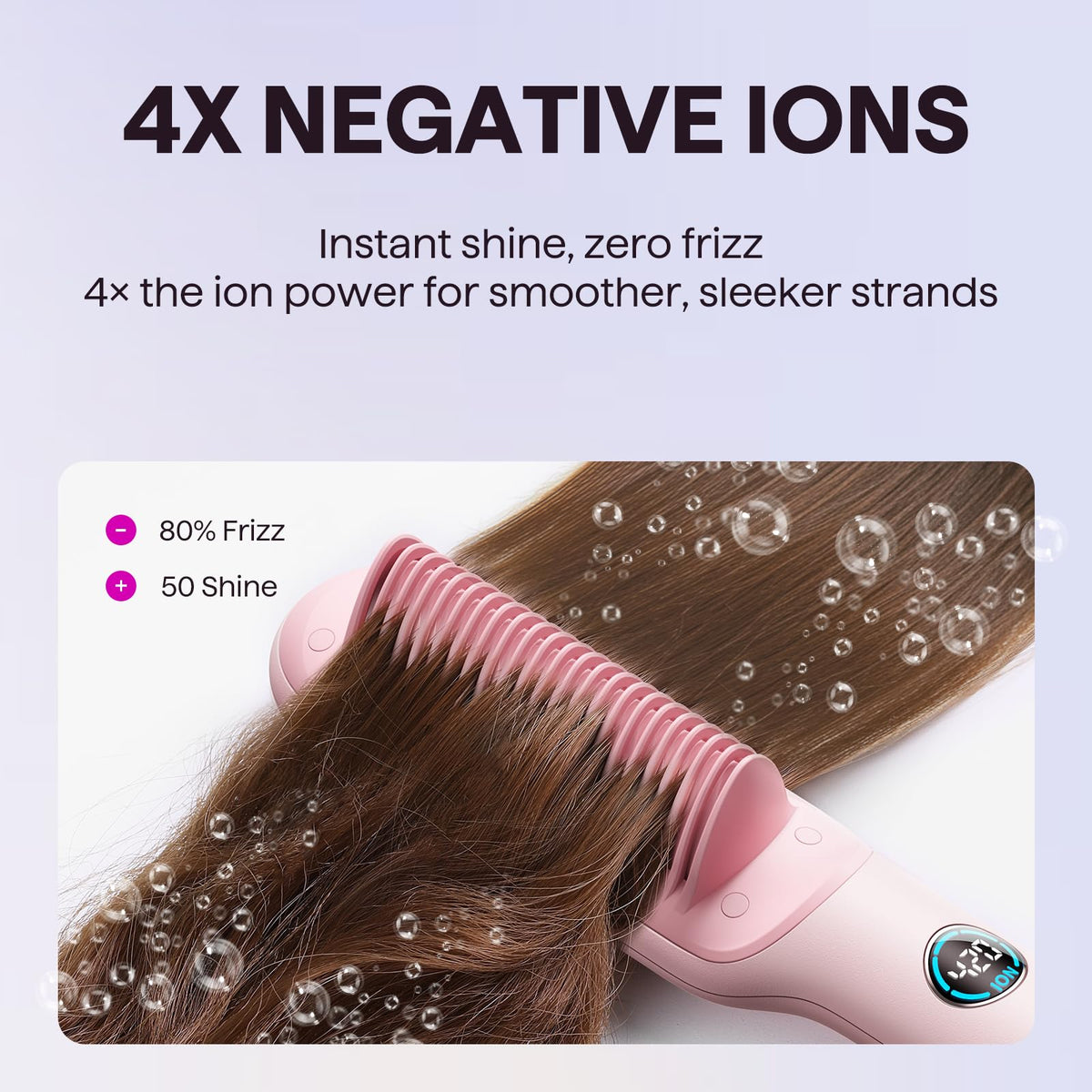 wavytalk in-use styling on long hair delivering smooth, frizz-free finish